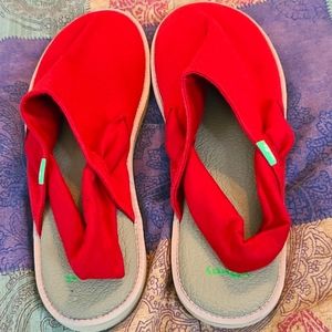Sanuk Red Shoes Womens Size 11